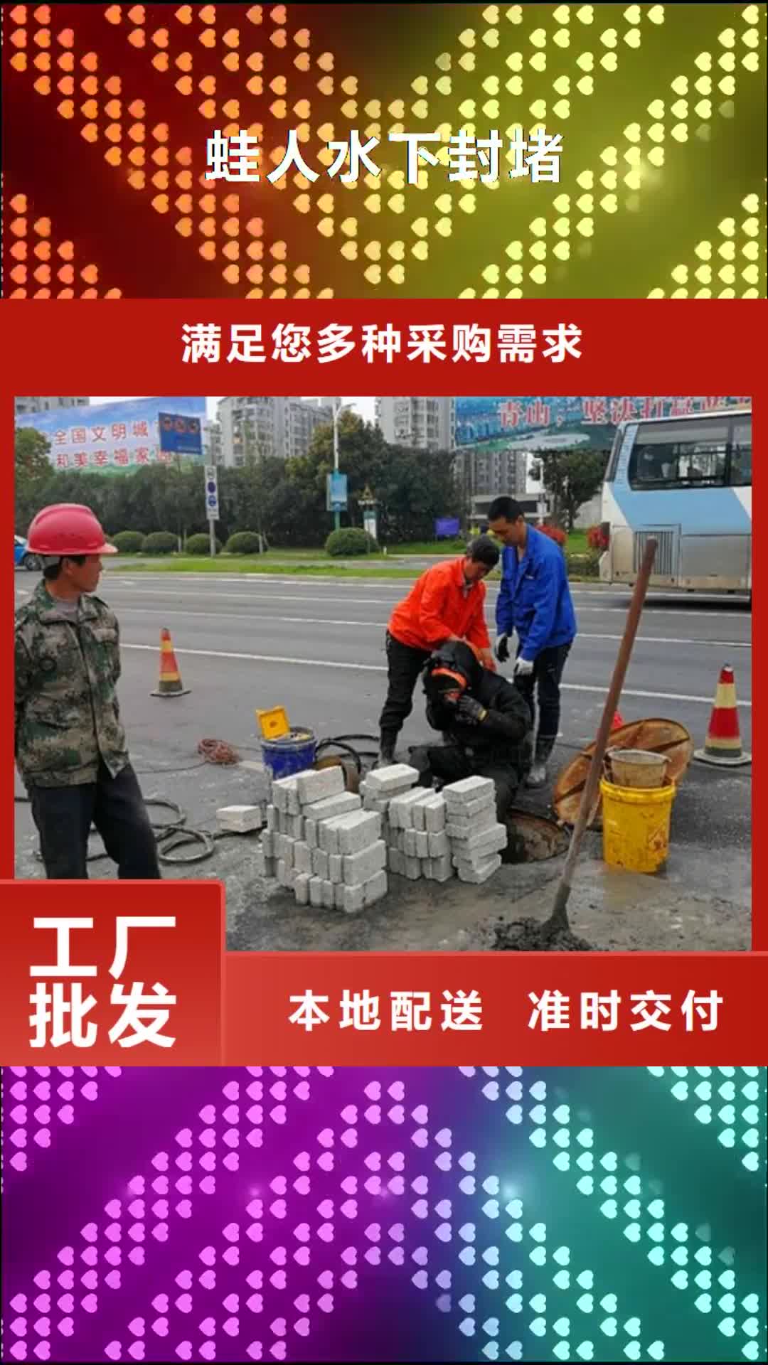 贵阳【蛙人水下封堵】-市政管道疏通清堵经久耐用